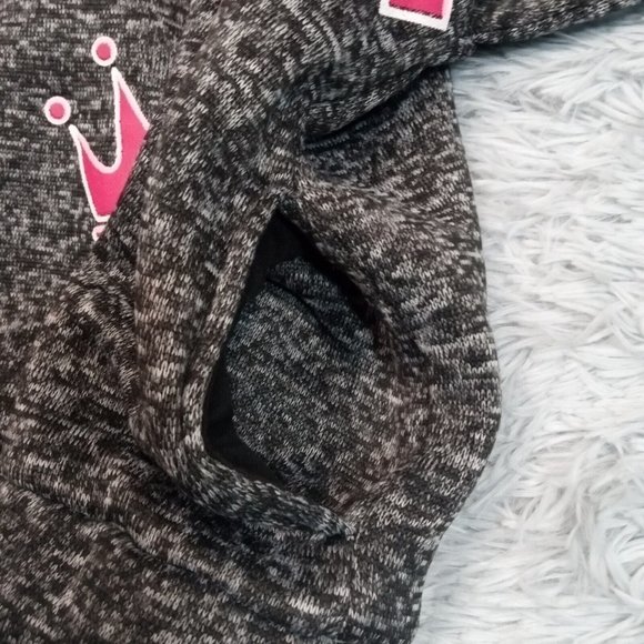 New Look Womens Hoodie Sweatshirt Gray Pink M‎ Legendary Marled Pockets - Picture 11 of 12